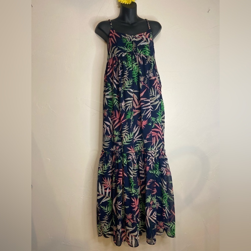 The Webster Miami At Target~Leaf Design Maxi Dress~Spaghetti Straps~Size 4P